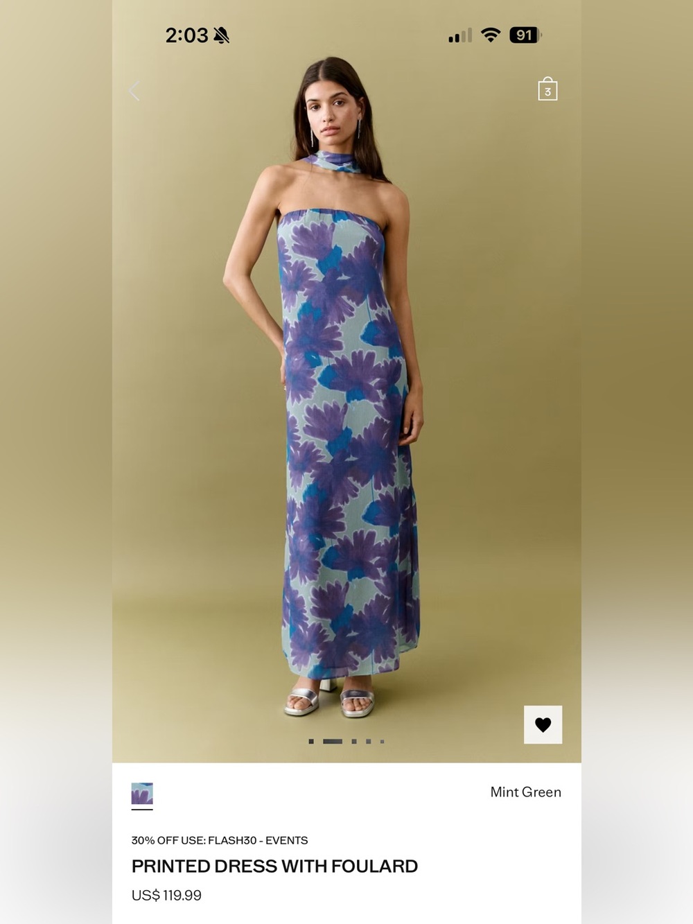 Mango Strapless dress with foulard nwt